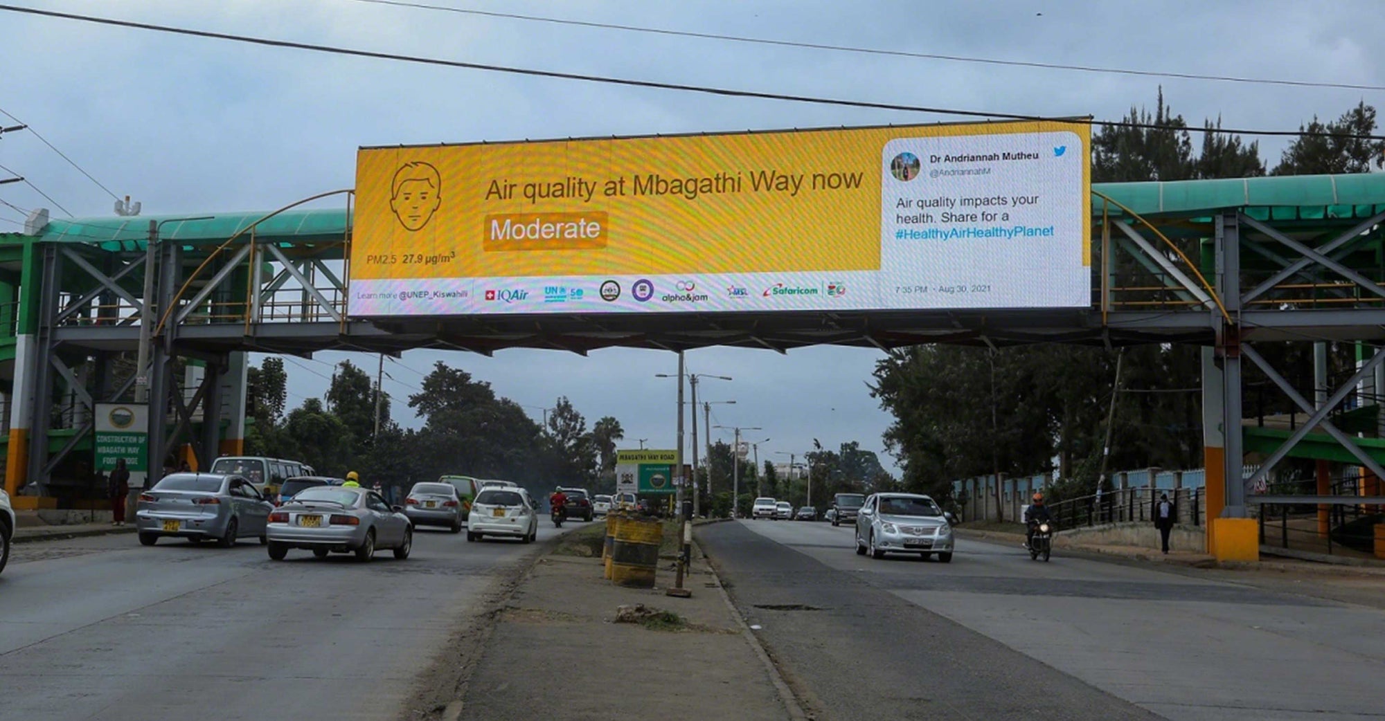 Billboard showing Nairobi AQL