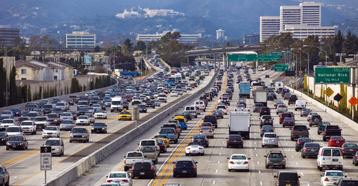 Freeway traffic pollution