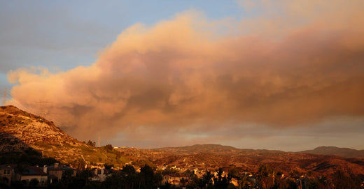 Wildfire smoke in Riverside County.