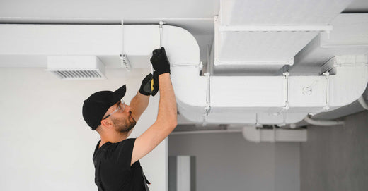 Man working with HVAC